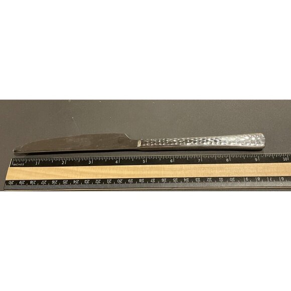 Tomodachi Hampton 18/10 Ella Stainless Steel Hammered Set Of 4 Dinner Knifes - Picture 2 of 3